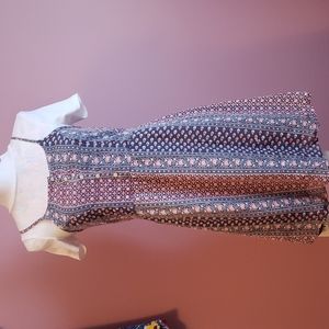 NWT Triple Five Soul blue floral dress L